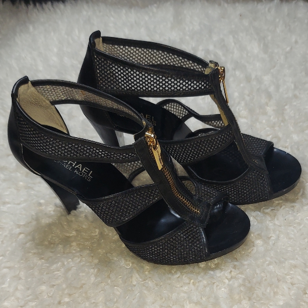 Michael Kors Black Mesh Stiletto Heels